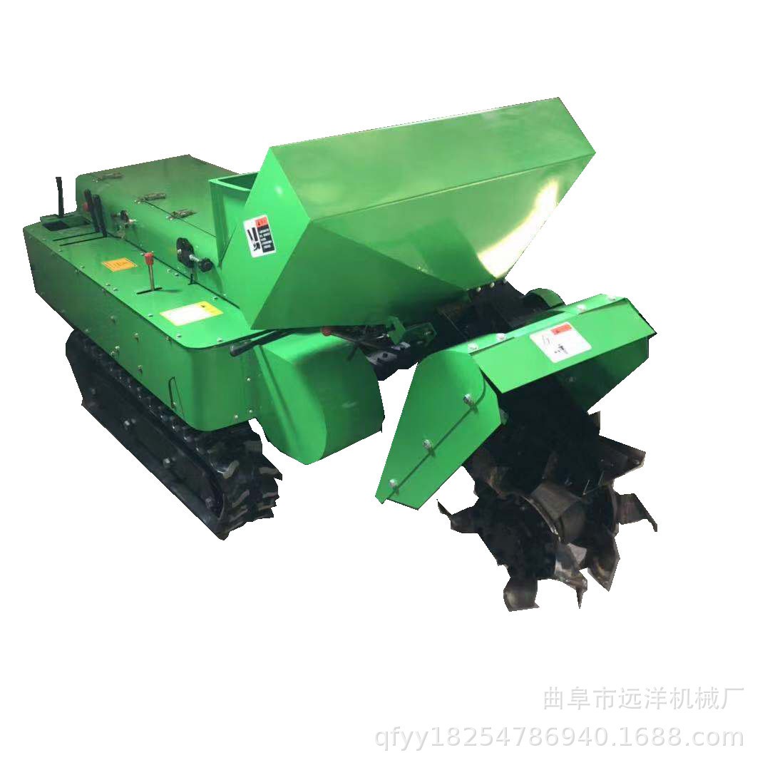 农家肥回填履带式旋耕机施肥开沟机履带田园管理机遥控旋耕机图2