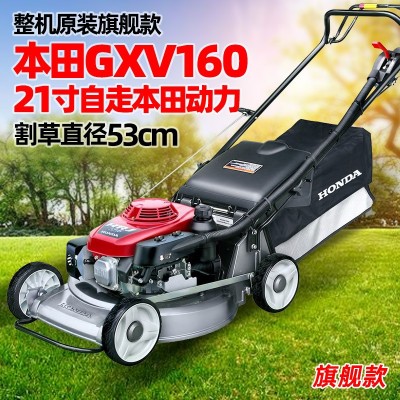汽油草坪机本田GXV160动力自走割草机四冲程剪草修剪机手推除草机