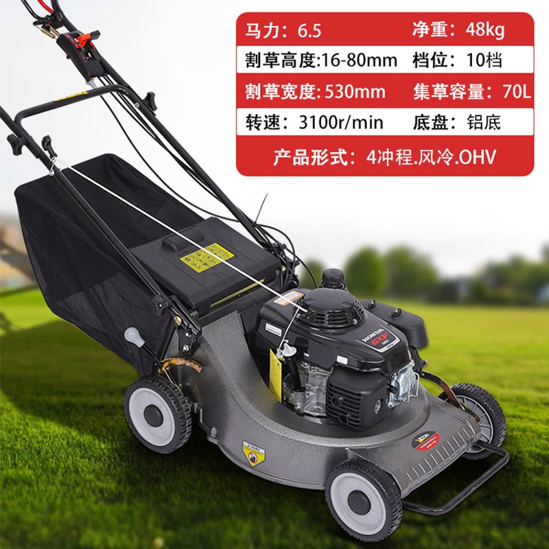 汽油草坪机本田GXV160动力自走割草机四冲程剪草修剪机手推除草机图4