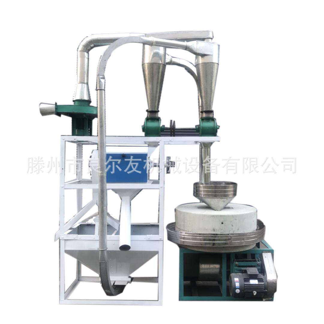 厂家生产全自动石磨面粉机 电动石磨机组 小麦面粉加工成套设备图1