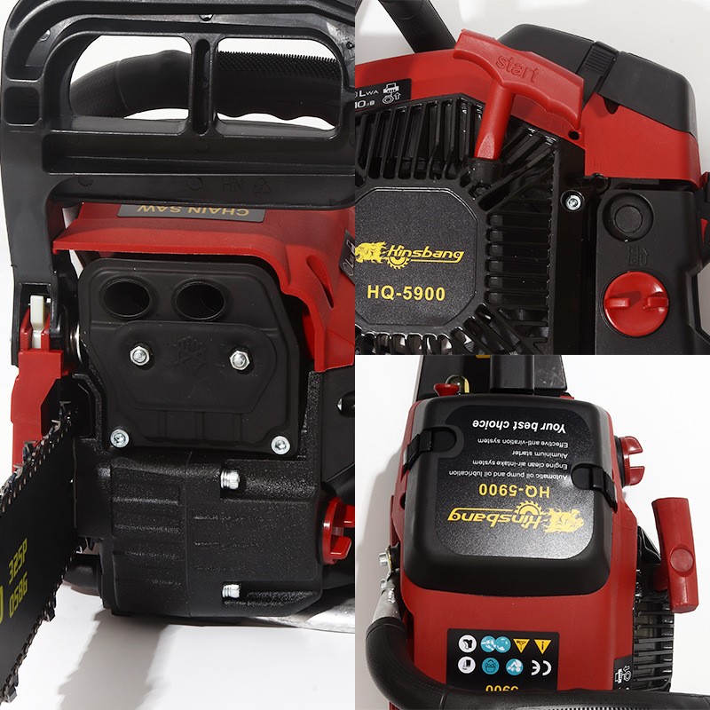 油锯伐木锯5800二冲程链锯大功率油锯批发伐木机多功能园林汽油锯图5