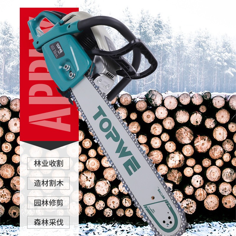 新款油锯伐木锯大功率家用手提链条锯油锯汽油伐木砍树汽油锯批发图4