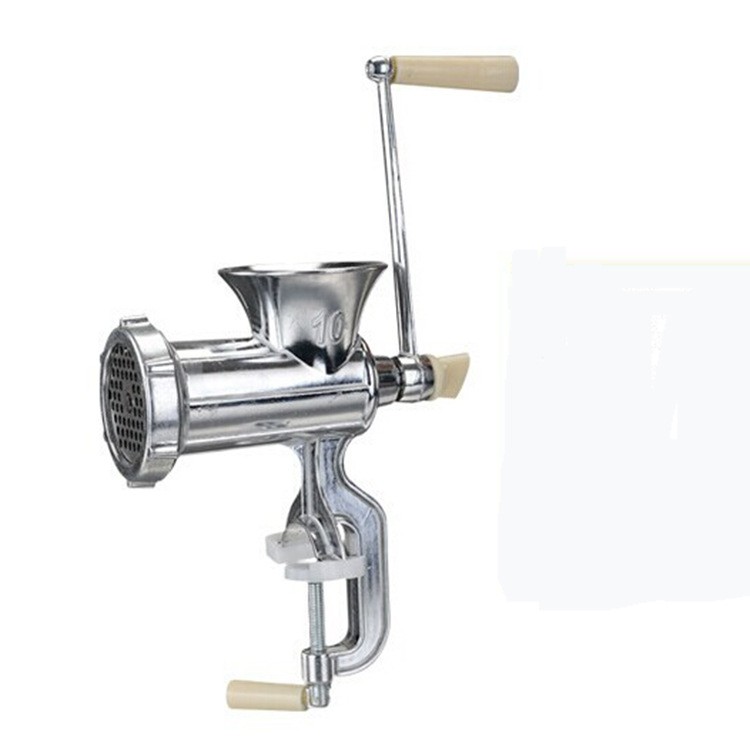 10型加厚铝合金家用绞肉机手摇小型碎肉宝碎肉灌肠机压面机磨粉机图5