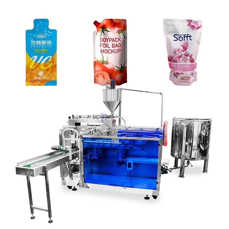 自动化灌装立式包装机食品番茄酱料 辣椒酱浓缩液体包装机 械设备图5