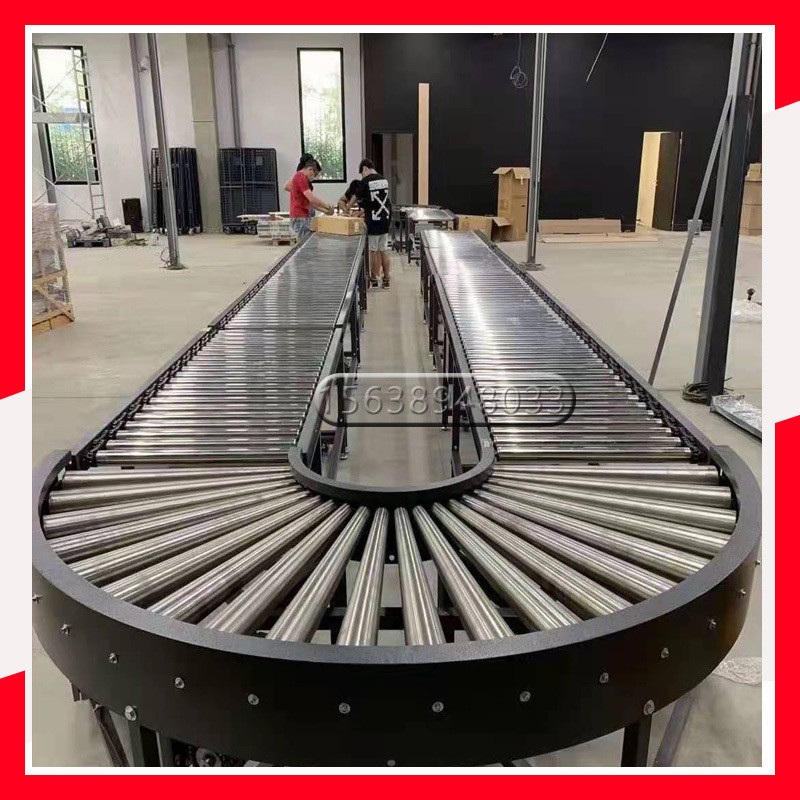 动力滚筒输送机 不锈钢滚筒流水线 滚筒式转弯机图2