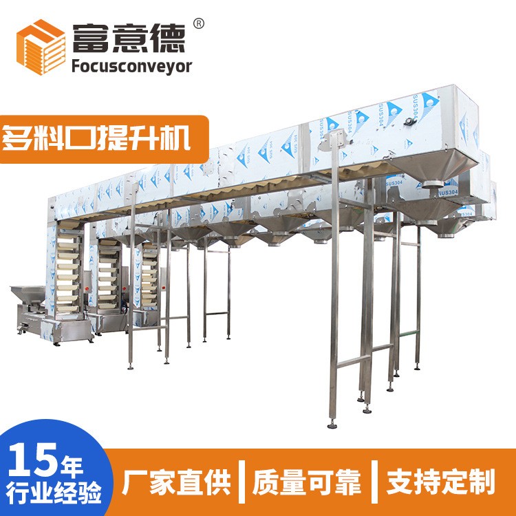 非标定制不锈钢多下料口Z型提升机 化工食品颗粒粉末斗式提升机图4