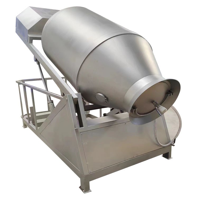 商用滚筒式变频搅拌腌肉机 全自动肉馅倾斜到料液压真空滚揉机图5