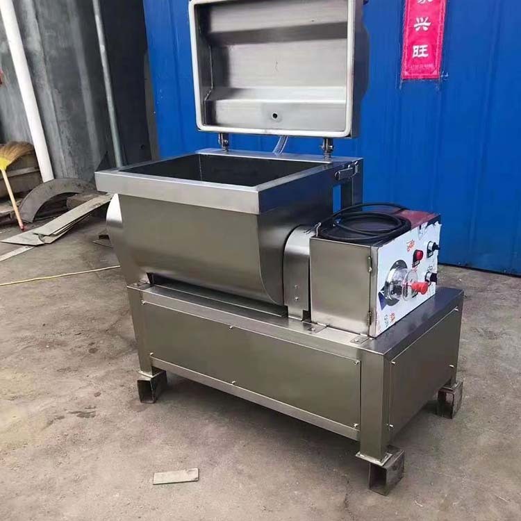 小型商用肉类真空拌馅机 肠类不锈钢搅拌设备 盛新机械图4