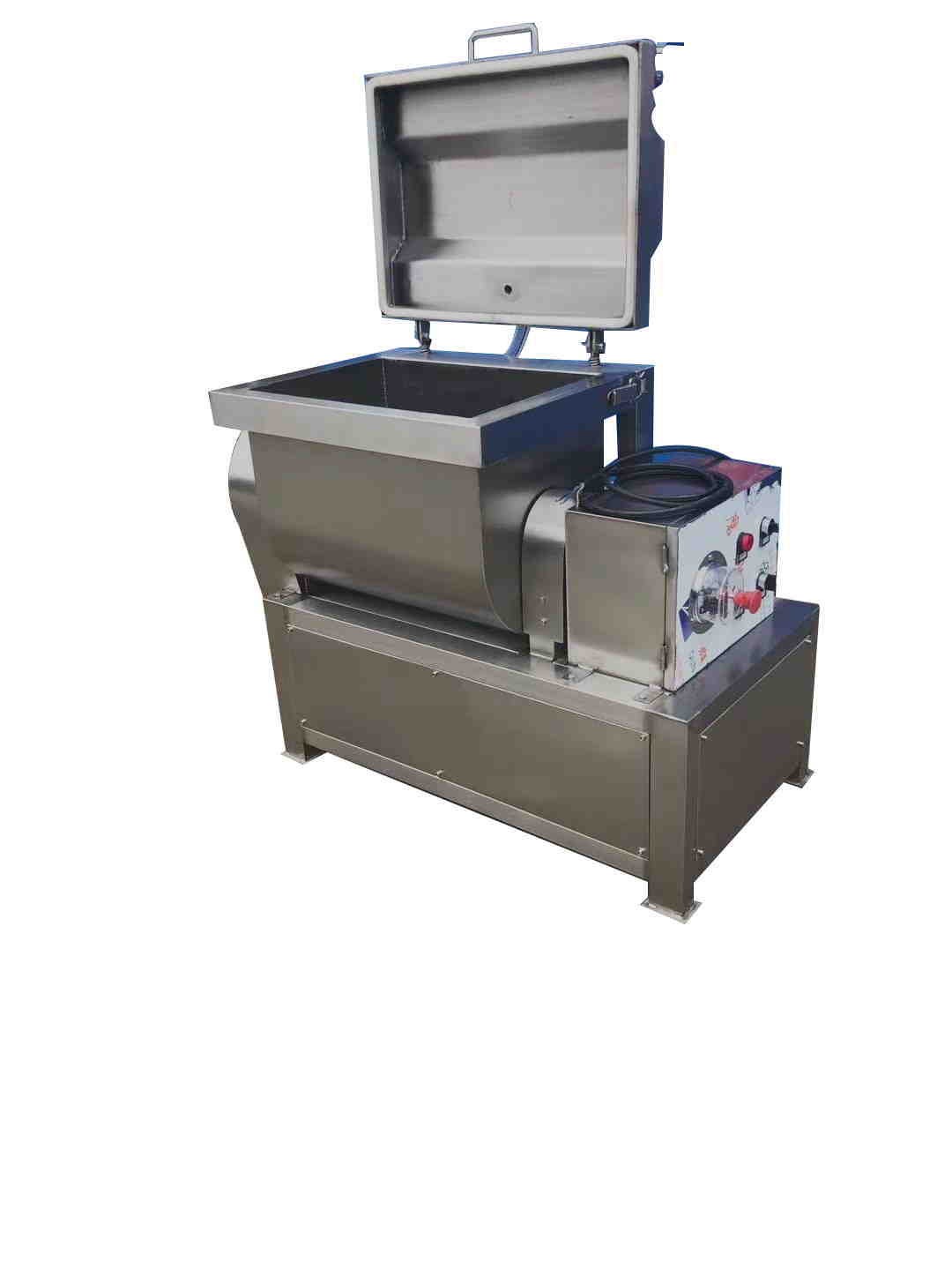 大型商用香肠丸子自动出料馅料搅拌机 肉馅食品拌料真空拌馅机图5