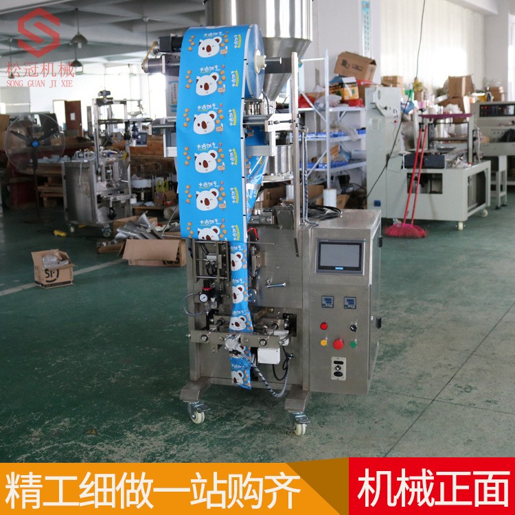 供应膨化食品包装机麦香鸡味块包装机械猫耳朵咪咪虾条包装设备图4