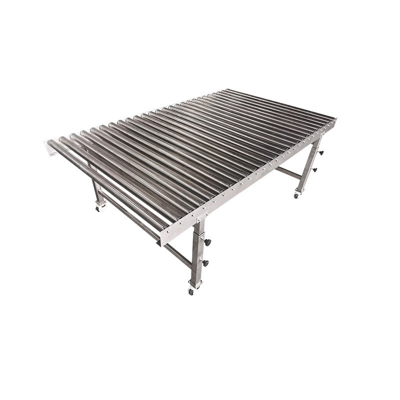 滚筒输送机 无动力滚筒线工装板包装输送机卸货滑梯传送带 地滚线图5