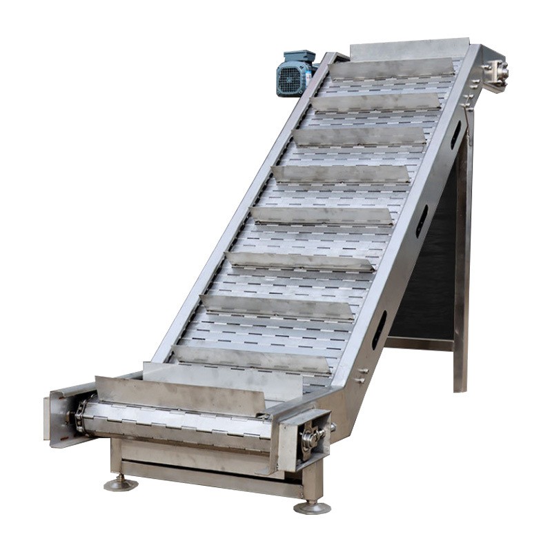 小型碳钢链板上料机 304不锈钢高温爬坡机 食品果蔬料斗式提升机图5