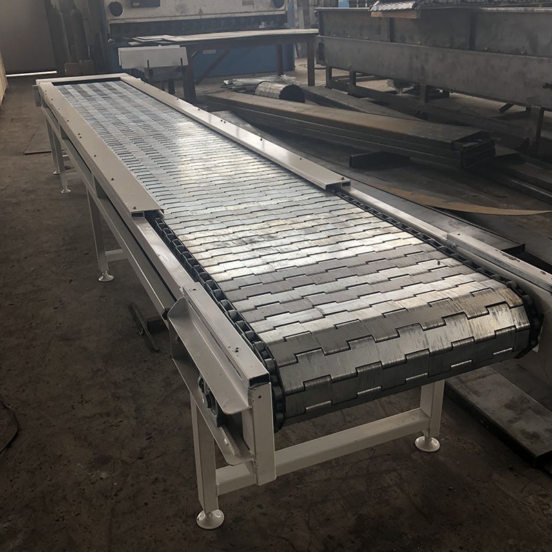 链板输送机饮料运输流水线 螺旋直行平顶链输送机 链板爬坡输送机图2