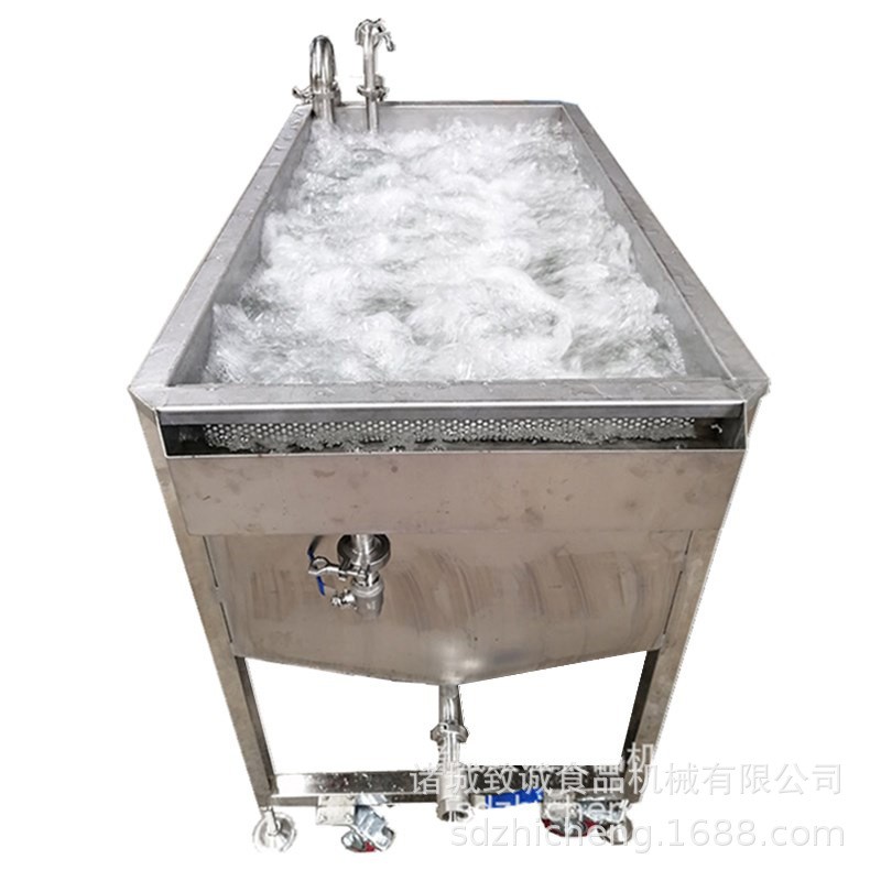 不锈钢清洗槽 气泡管滚果蔬清洗设备 流动水新疆灰枣去污池图5