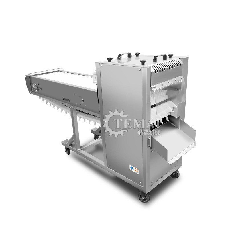 全自动海鱼切段机 不锈钢连续式带鱼切斜段机 小型鱼类分段设备图5