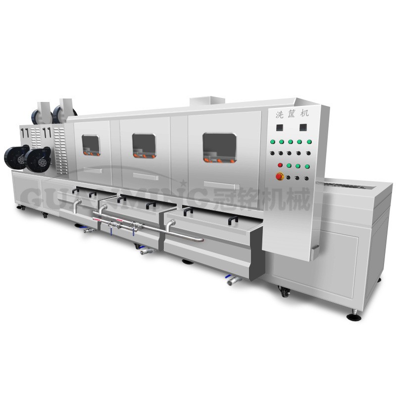 厂家销售食品筐清洗机 高温高压去油污洗筐机 全自动塑料箱清洗机图5