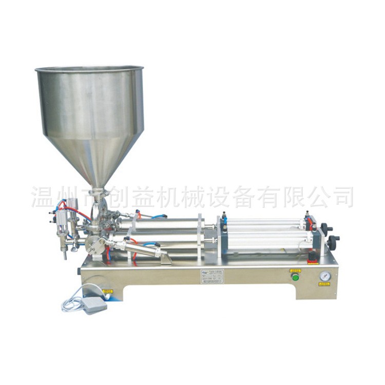 双头半自动气动膏体灌装机白酒蜂蜜果汁饮料液体食品酱油定量罐装图5