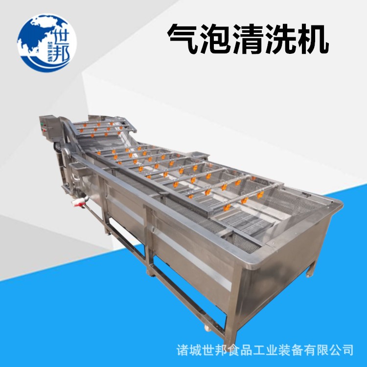 蔬菜清洗机叶类菜全自动气泡流水像草莓生姜清洗设备图4