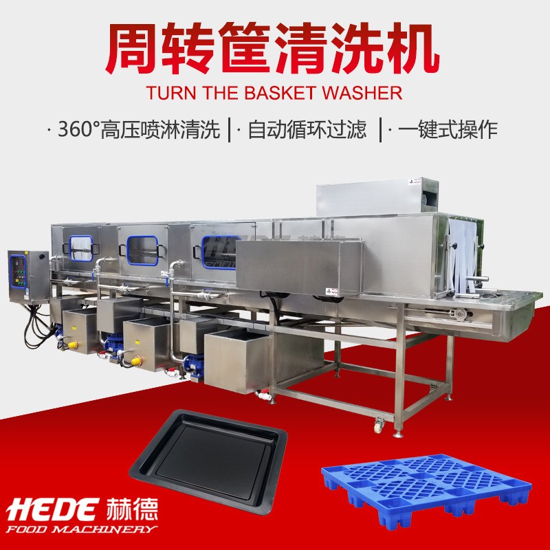 全自动高温高压洗筐机 屠宰场周转筐清洗机 蔬菜筐高压清洗机图3