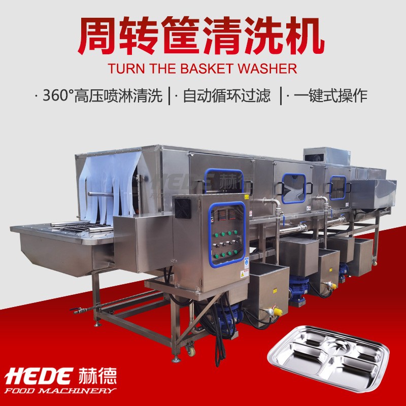 全自动高温高压洗筐机 屠宰场周转筐清洗机 蔬菜筐高压清洗机图2