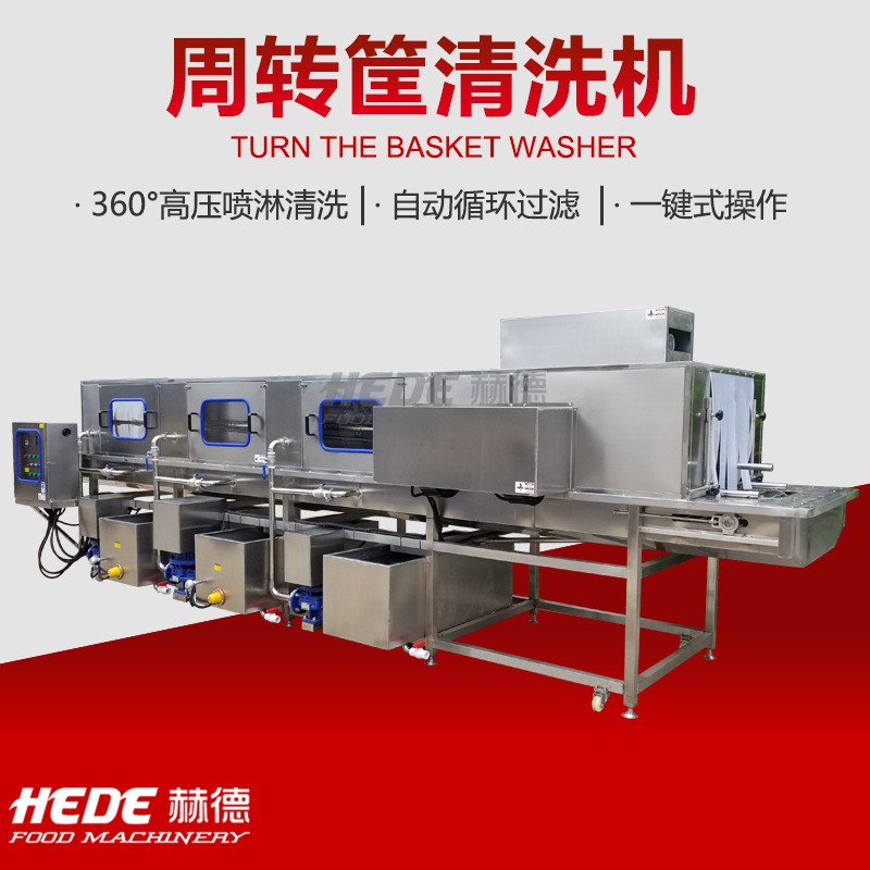 全自动高温高压洗筐机 屠宰场周转筐清洗机 蔬菜筐高压清洗机图4