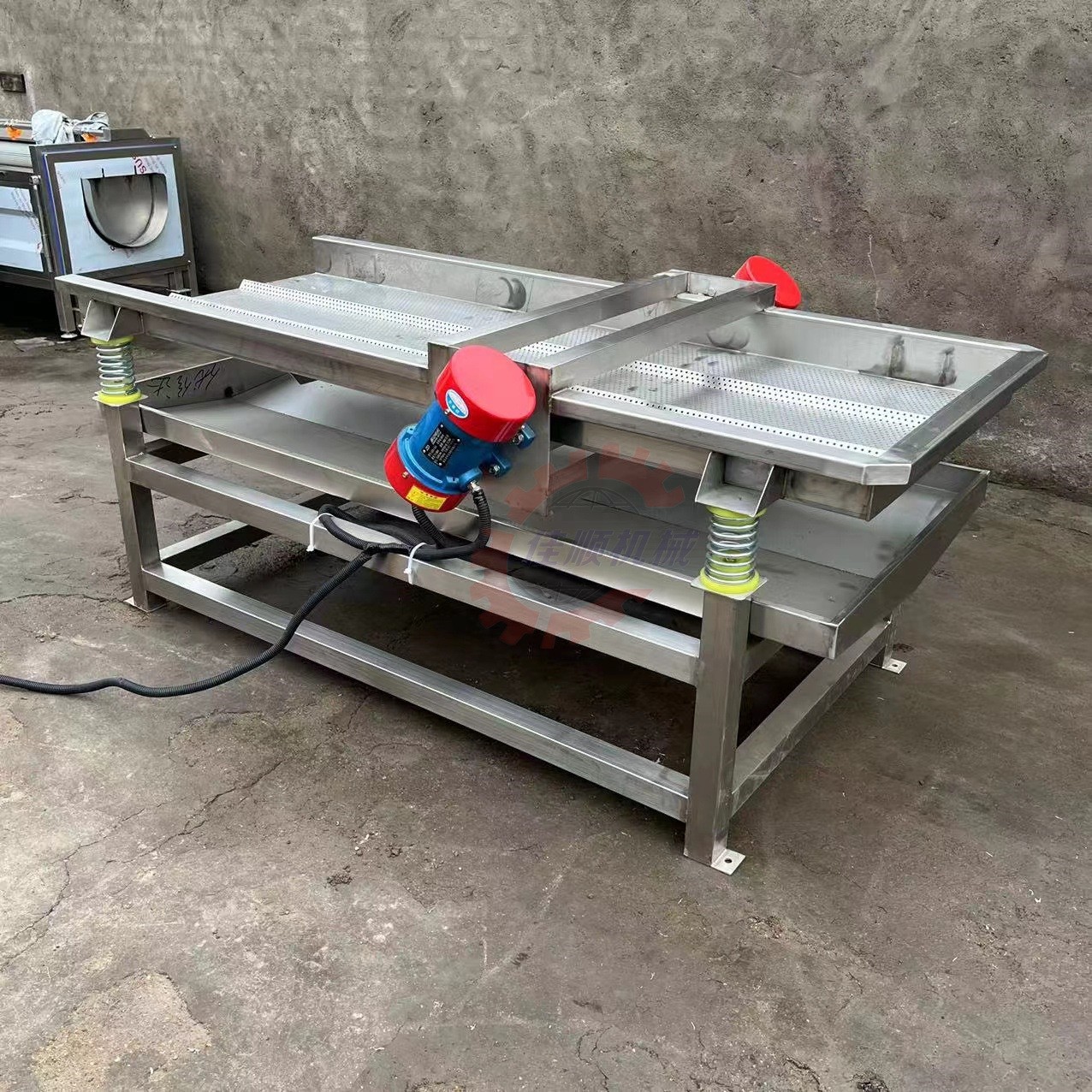 果蔬振动沥水筛直销 全自动商用蔬菜除水机 供应抖动振动沥水机图2