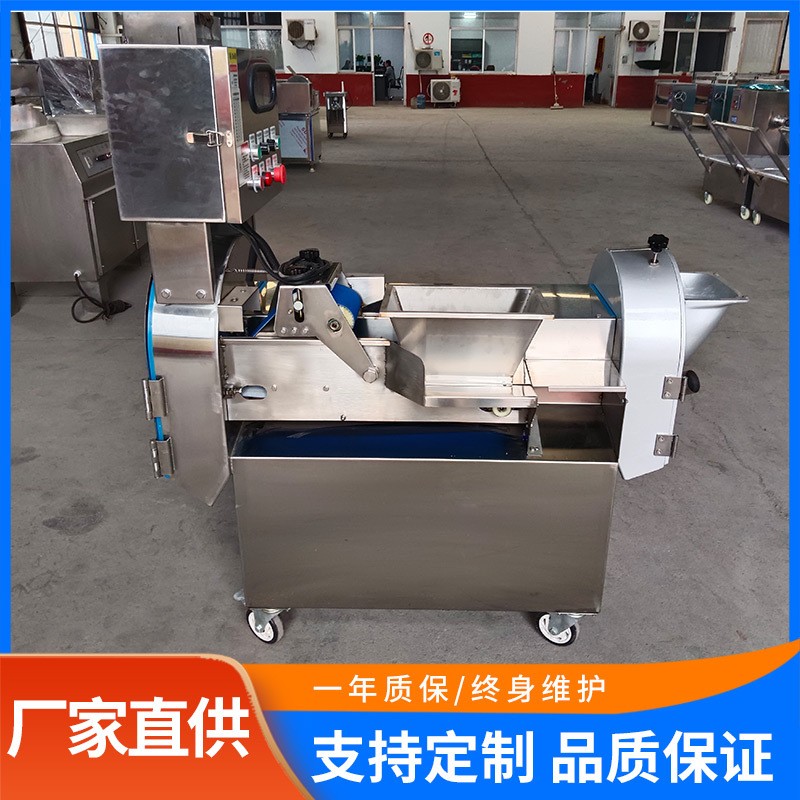 商用中草药切丁切段机器 全自动魔芋海带切条机 小型切菜机图3