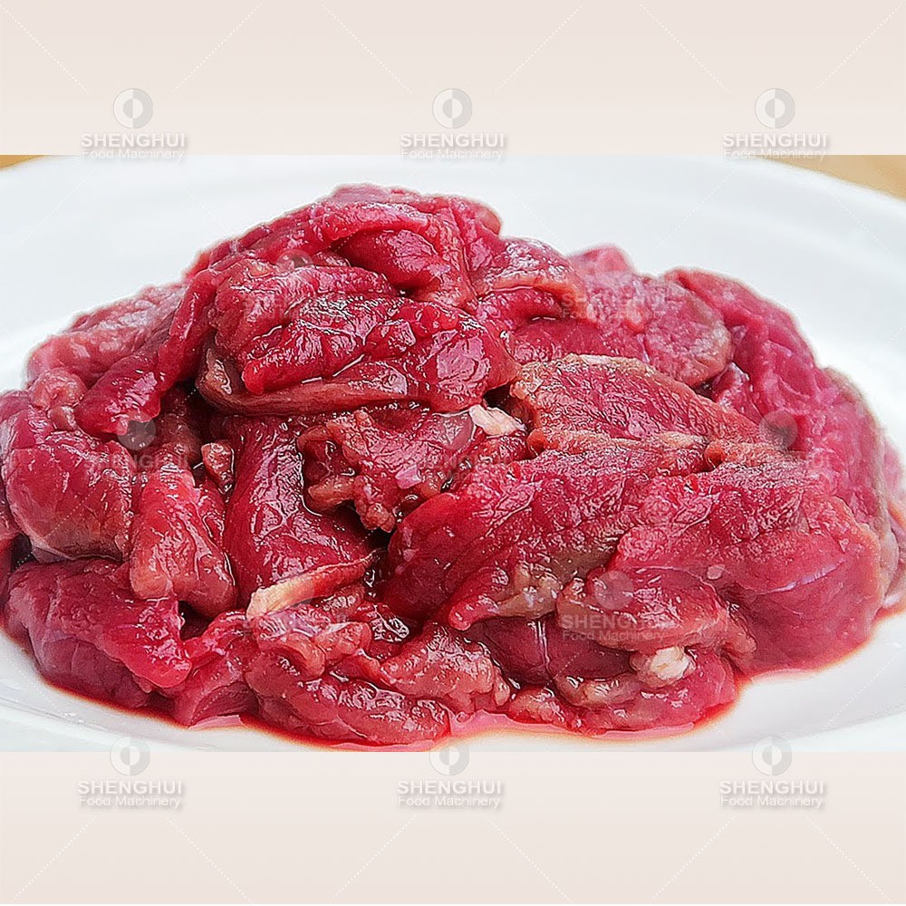 自动输送式切肉机切肉丝机预制菜加工设备商用猪肉牛肉切丝切片机图3