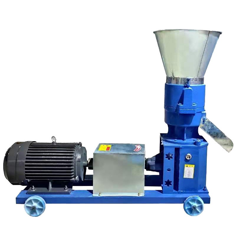 现货供应鸡鸭鱼牛羊猪饲料造粒机牧场养殖三压轮四盘220V颗粒机图5