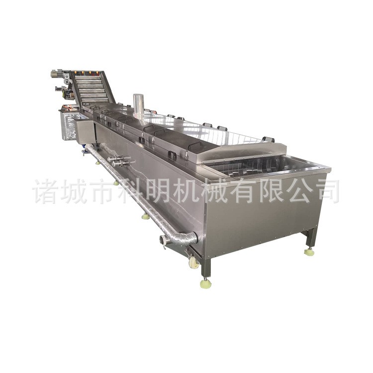 全自动扇贝蒸煮漂烫机 鱼豆腐漂烫设备 四喜丸子漂烫流水线图5