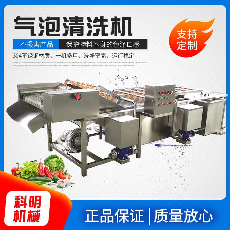 高压喷淋气泡扇贝清洗机 玉米粒清洗设备 全自动橄榄菜清洗流水线图3