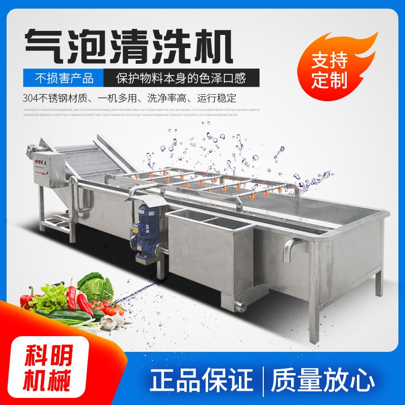 气泡冲浪鲜笋清洗机自动水循环龙虾尾气泡清洗设备 葡萄干清洗线