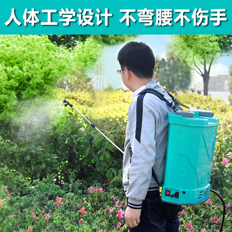 农用电动喷雾器高压锂电池背负式消毒新式充电农药喷洒喷壶打药机图2
