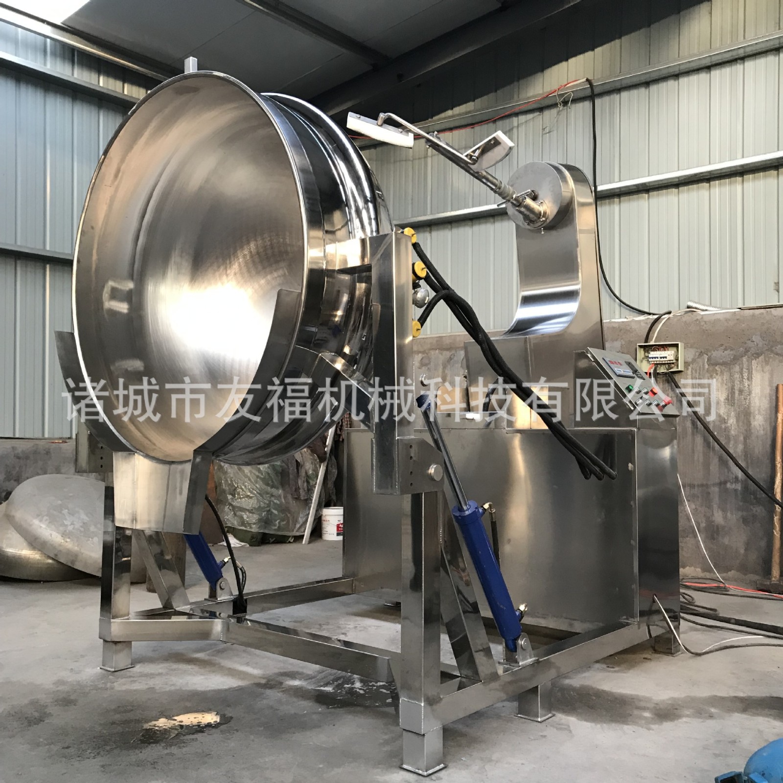 全自动焦糖爆米花搅拌炒锅 沙茶酱行星搅拌炒锅 苹果酱炒制机图4