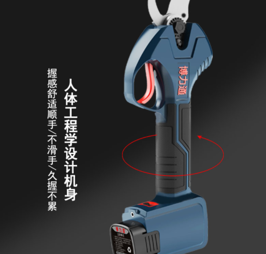 电动果树修枝剪刀侧插充电式园林剪枝机锂电农用剪刀源头厂家批发图3