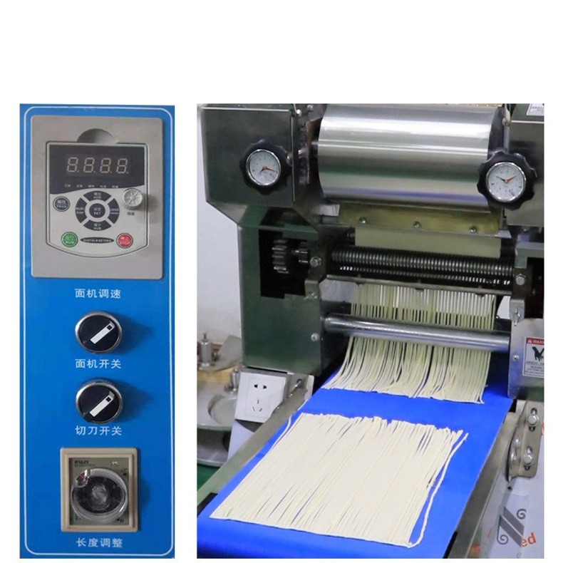 小型多功能不锈钢面条机 变频调速 面皮打卷 复压 面条长度可调图4