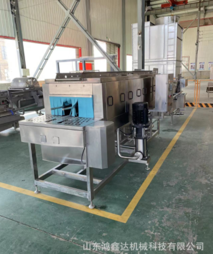 连续式洗筐机 鸡肉周转筐机清洗机容器灭菌清洗设备 鸿鑫达图2