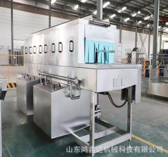 连续式洗筐机 鸡肉周转筐机清洗机容器灭菌清洗设备 鸿鑫达图4