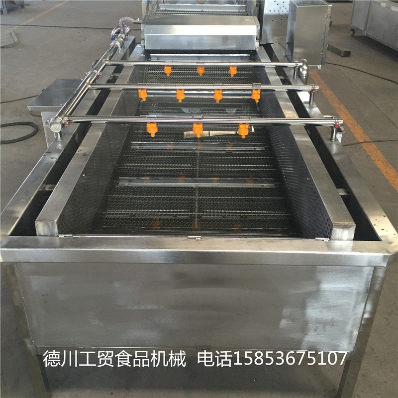 不锈钢高压喷淋气泡清洗机 预制菜净菜加工流水线 胡萝卜清洗机图3