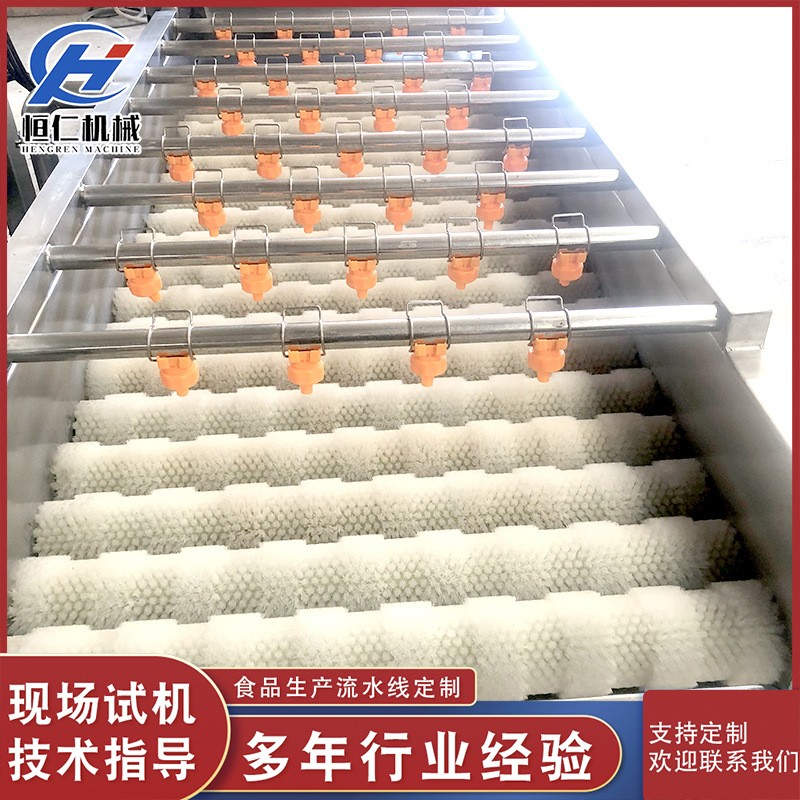海蛎子清洗机滚动式平行毛辊清洗机高压喷淋式毛辊清洗设备图4