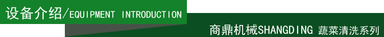 设备介绍 蔬菜清洗
