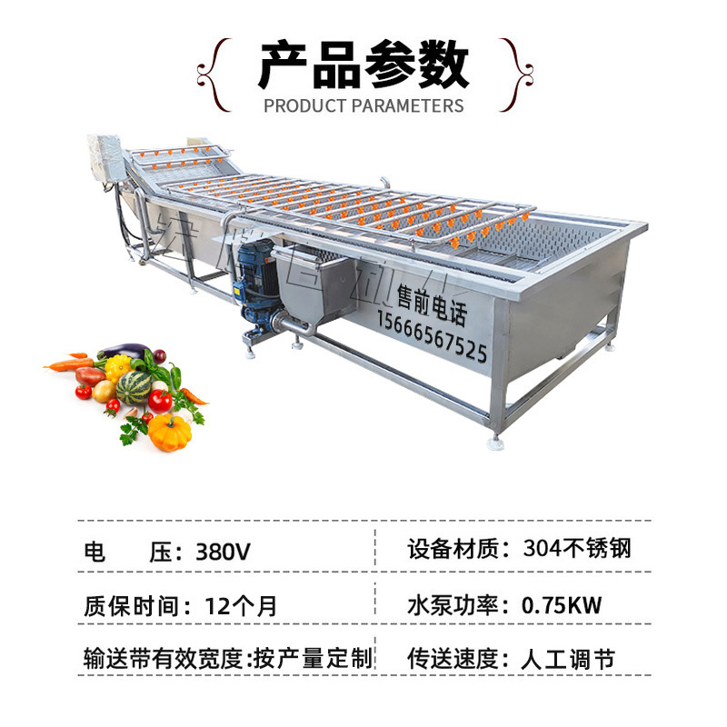 商用红枣气泡清洗机 大型翻浪式红枣清洗机 红枣清洗流水线批发图2