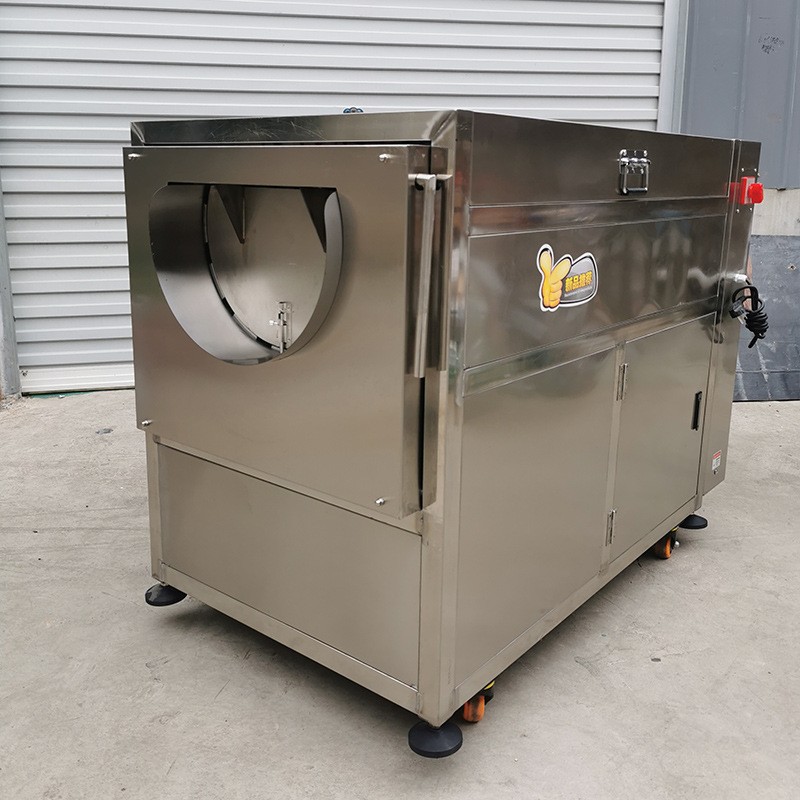 全自动毛刷土豆清洗机商用厨房食堂马铃薯去皮机不锈钢电动脱皮机图3