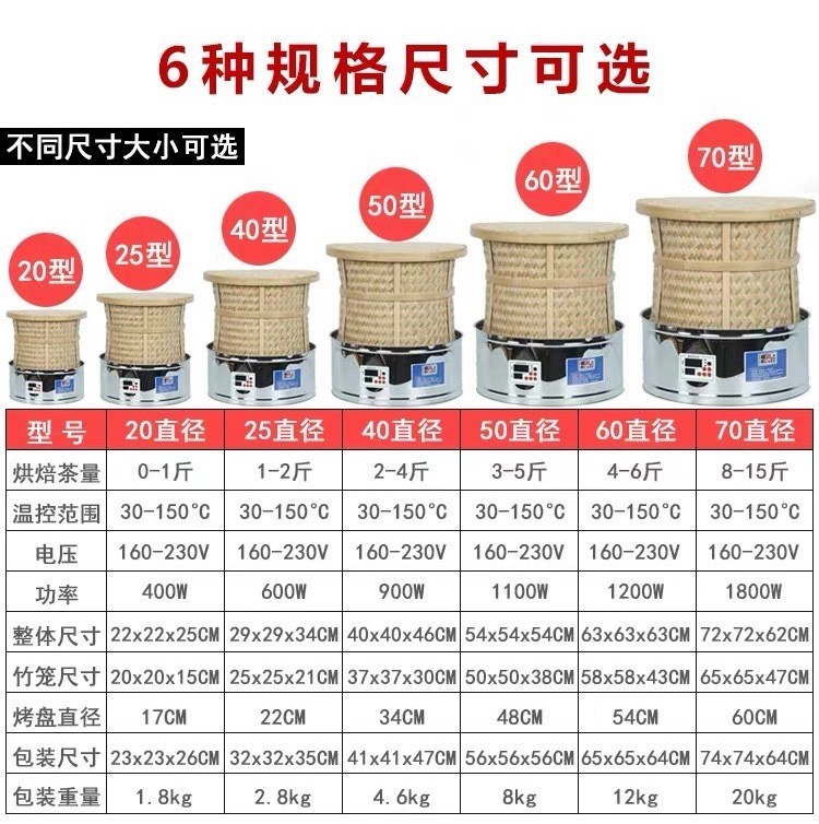 电焙笼烘茶茶叶烘焙机食品药材提香机干燥去味烘干机烘熏香烤茶器图2
