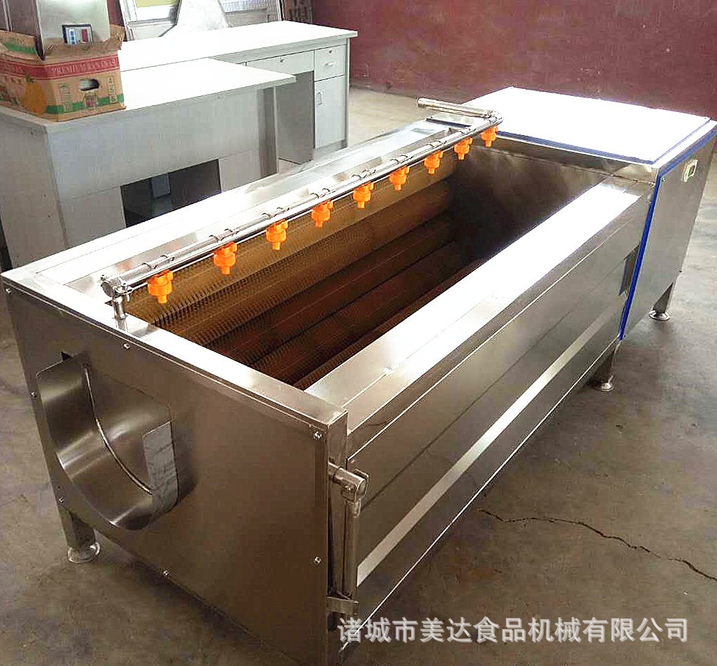 商用 果蔬去皮清洗机 全自动毛辊毛刷土豆芋头去皮清洗设备机图4