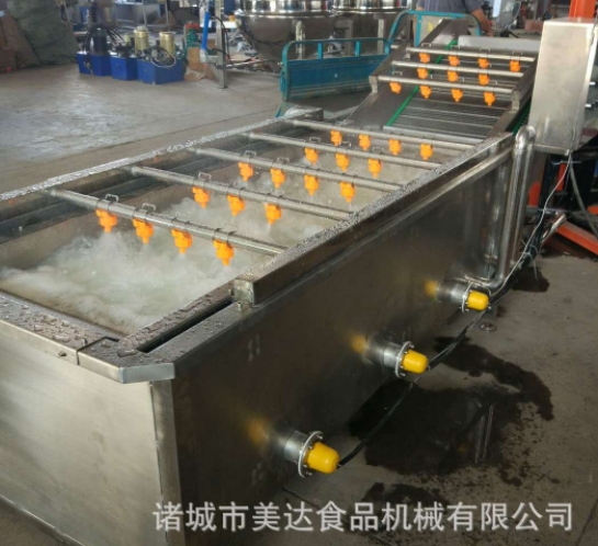 高压喷淋式气泡清洗机 商用不锈钢果蔬清洗机 苹果枸杞清洗机图3