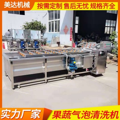 全自动商用果蔬清洗机 多功能水果气泡清洗机 喷淋式蔬菜清洗机