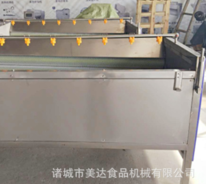 毛辊萝卜清洗机 全自动净菜毛辊脱皮机 土豆地瓜去皮清洗设备图2