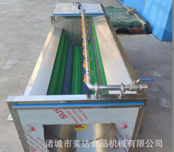 毛辊萝卜清洗机 全自动净菜毛辊脱皮机 土豆地瓜去皮清洗设备图3