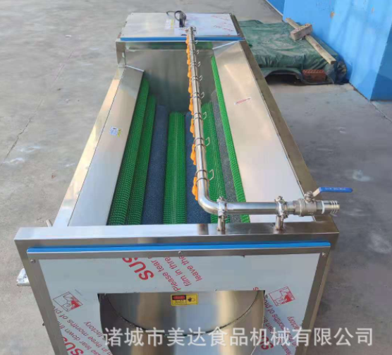 全自动毛辊清洗去皮机 土豆芋头脱皮毛刷清洗机 根茎类果蔬洗菜机图3